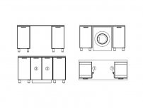 Модуль для установки стиральной машины под общую столешницу МС700 700х716х116 Прованс